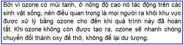 Khử mùi khói thuốc lá bằng máy ozone